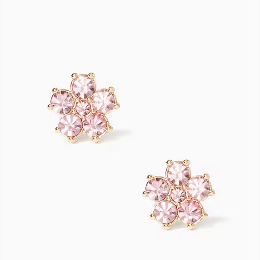 NWT Kate Spade Pink Floral Stud Earrings